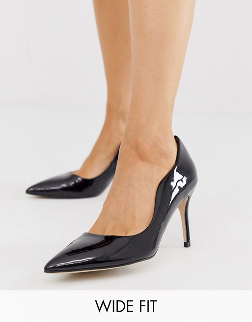 Miss KG wide fit scalloped court shoes