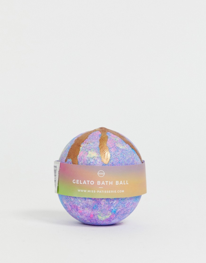 Miss Patisserie Milk And Honey Gelato Bath Ball With Gold Drizzle-No Colour