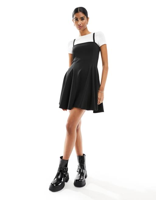 Miss Selfridge - 2-i-1 cami-minikjole med stivere i sort, 3 af 4