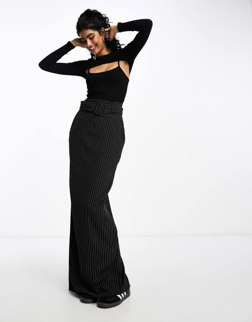Miss Selfridge 2 in 1 rib cami top with shrug in black , 2 of 4