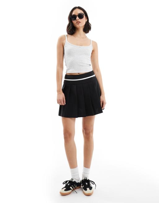 Miss Selfridge 2 pack lace trim rib cami top in white and gray heather, 2 of 4