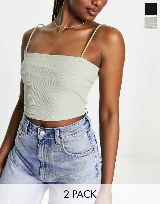 Sage Rib Cami Vest, Tops