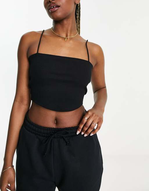 Skinny strap hot sale cropped cami