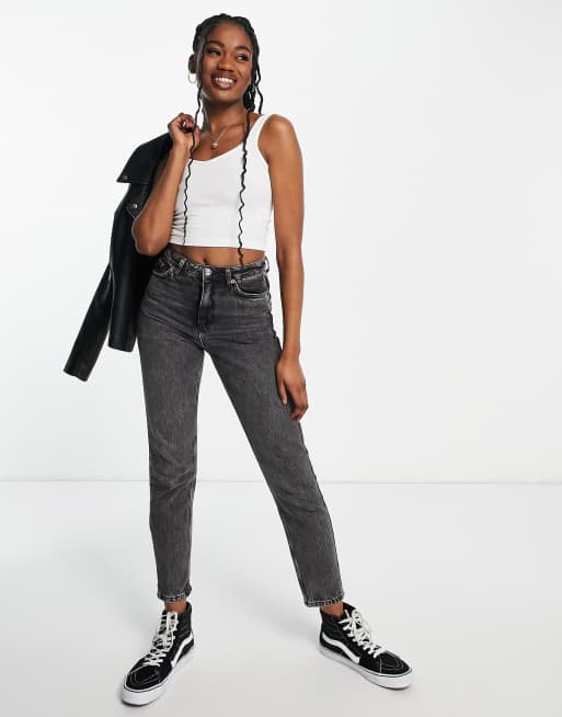 Miss Selfridge 2 pack sleeveless sweetheart neck crop top in white and sage , 4 of 4
