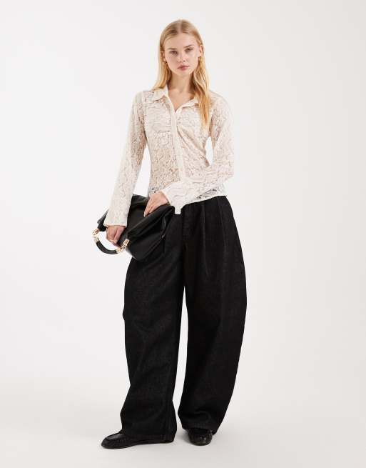 Miss Selfridge - Aansluitend kanten overhemd, 2 van 4
