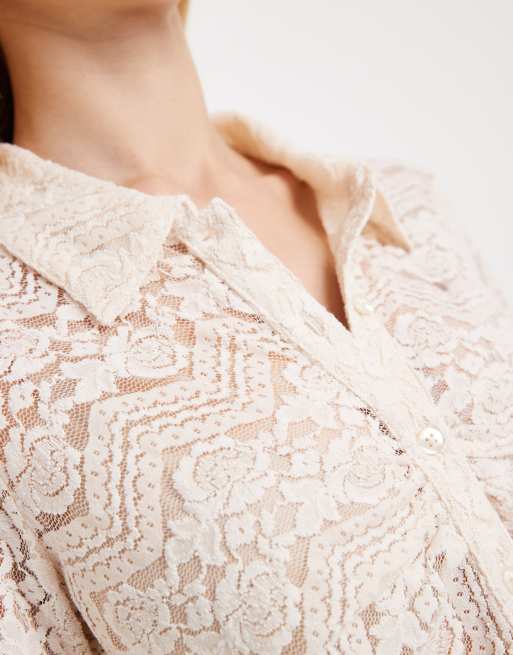 Miss Selfridge - Aansluitend kanten overhemd, 3 van 4