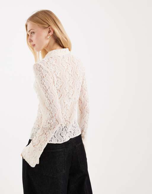 Miss Selfridge - Aansluitend kanten overhemd, 4 van 4