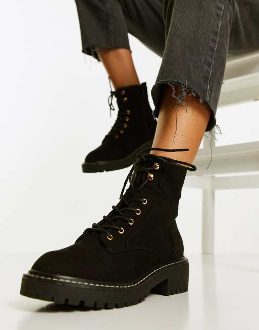 Miss Selfridge - Adi Micro - Stivaletti stringati neri