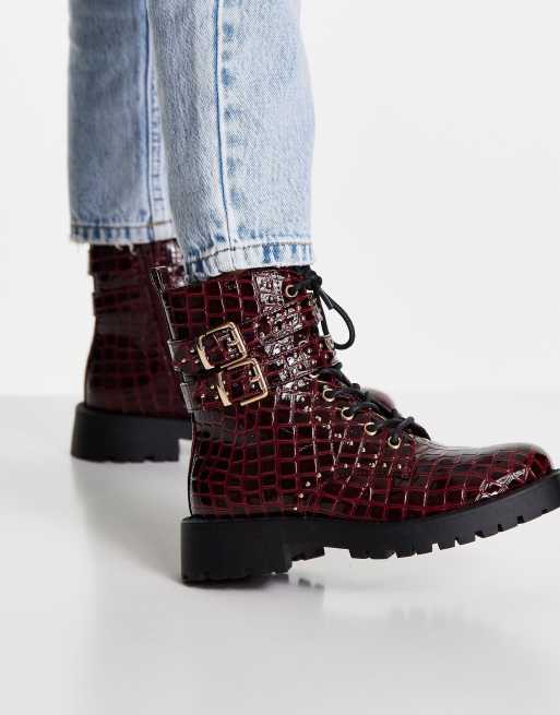 miss selfridge biker boots