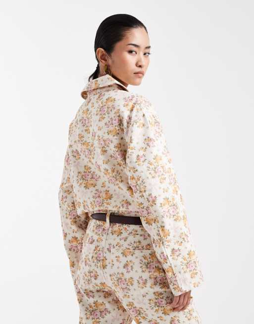 Miss Selfridge all over floral denim jacket (part of a set), 4 of 4