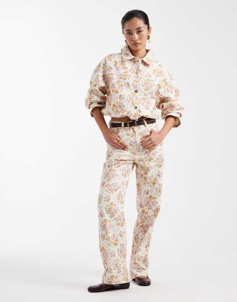 Miss Selfridge all over floral denim set - view 1