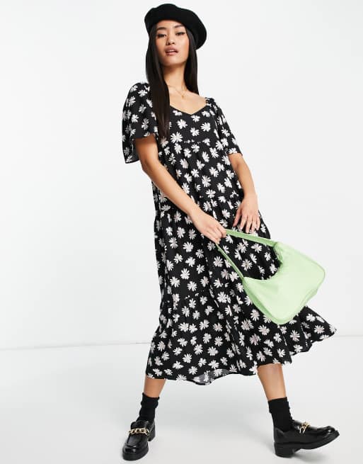 Daisy print 2025 midi dress