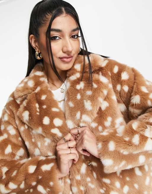 Miss selfridge cheap leopard coat