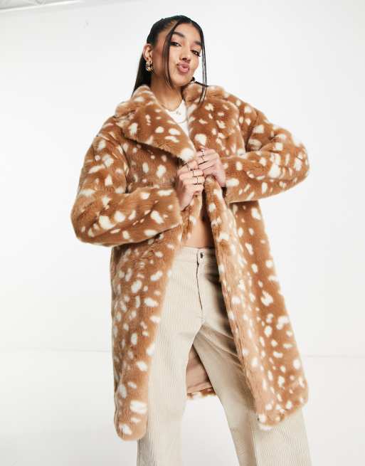 Miss selfridge discount leopard print coat