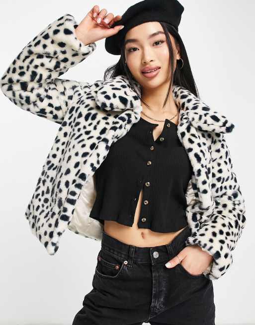 Animal print store short jacket