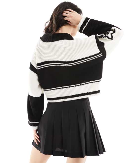 Miss Selfridge apres knitted collar detail jumper, 4 of 4