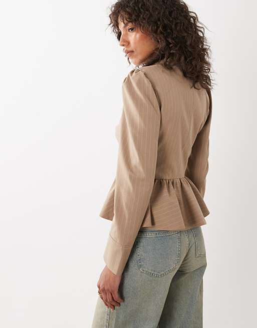 Miss Selfridge – Asymmetrische Military-Jacke mit Streifen, 3 von 4