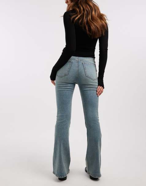 Miss Selfridge – Ausgestellte Jeans in Dirty-Waschung - view 1