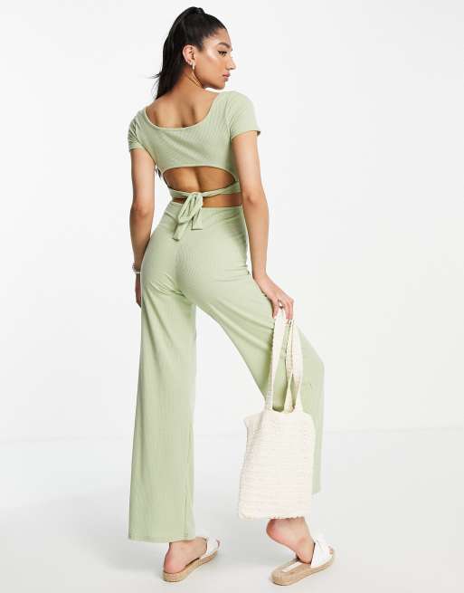 Miss selfridge store green jumpsuit