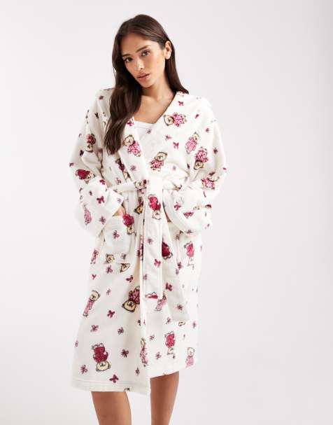 Miss Selfridge - Badjas met teddybeerprint - view 1