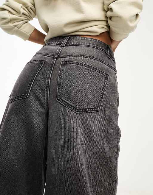 Miss Selfridge baggy jean in black wash, 2 of 5