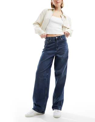 baggy jean in dirty wash-Blue