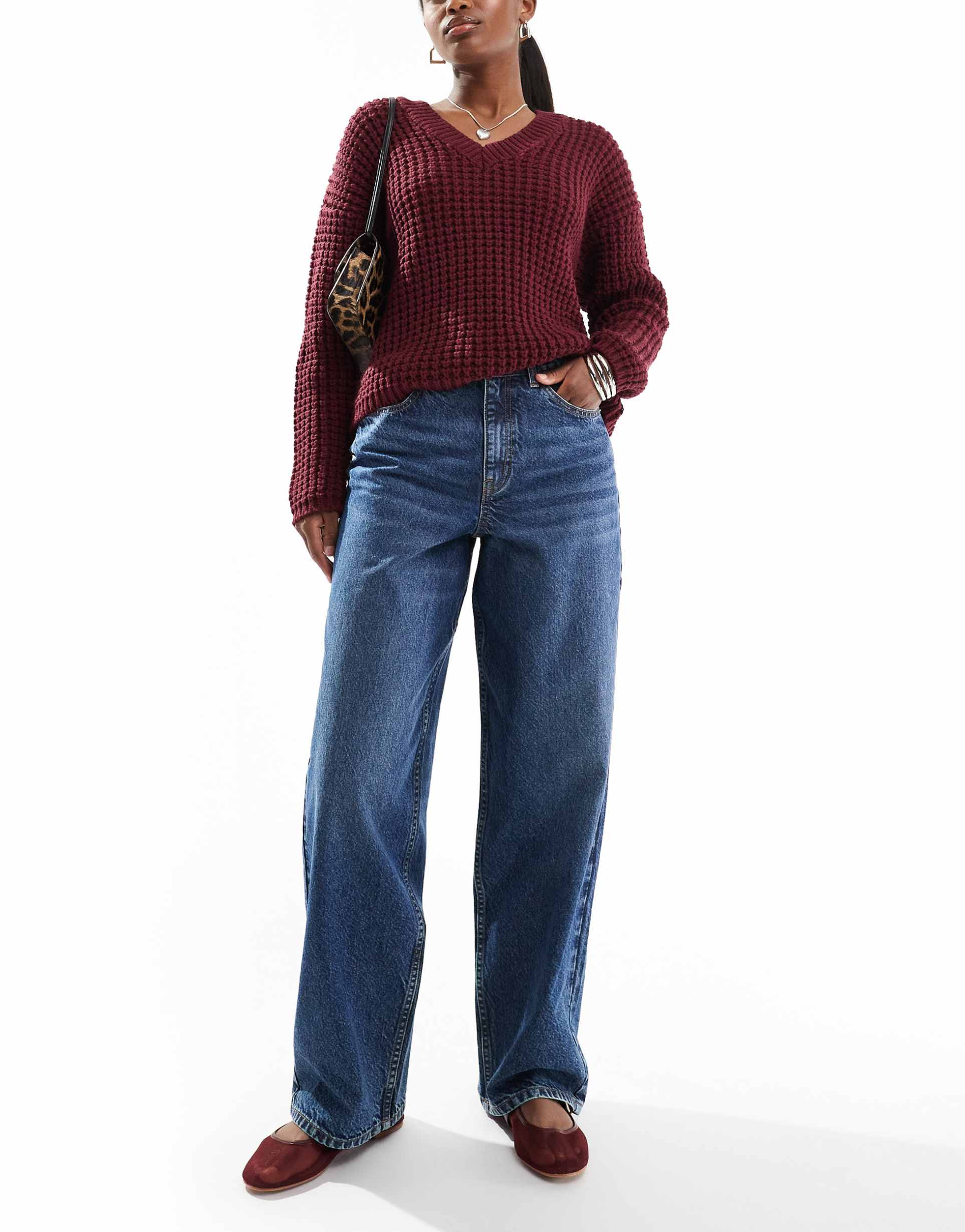 miss selfridge baggy jean in indigo wash