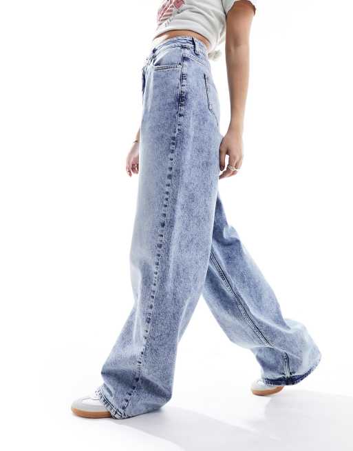 Baggy acid wash jeans hot sale