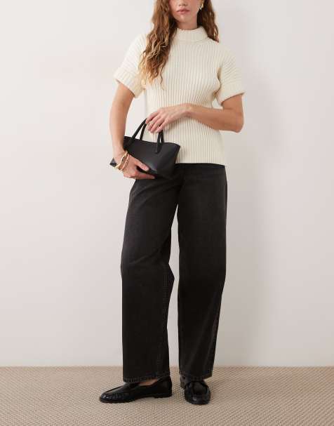 Miss Selfridge Baggy-Jeans in verwaschenem Schwarz - view 1