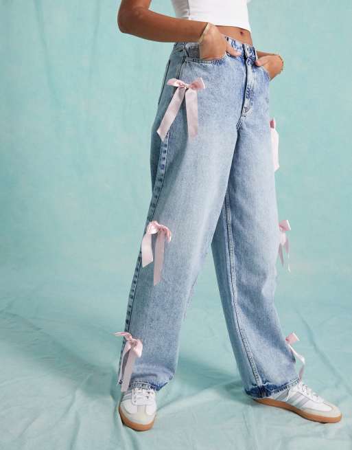 Kunden spezifische Jeans mit weitem Bein für Männer Baggy Loose Fit Jeans Unisex