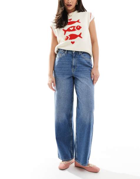 Miss Selfridge - Baggy jeans met riempjes - view 1