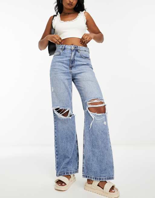 Light Washed High Waisted Baggy Jeans - RippedJeans® Official Site