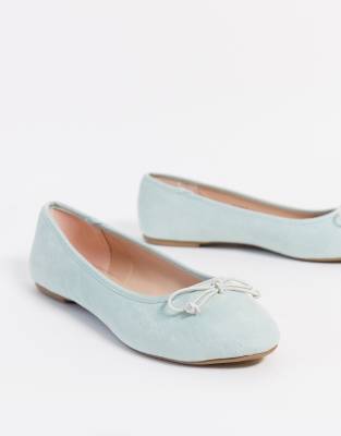 blue ballet pumps