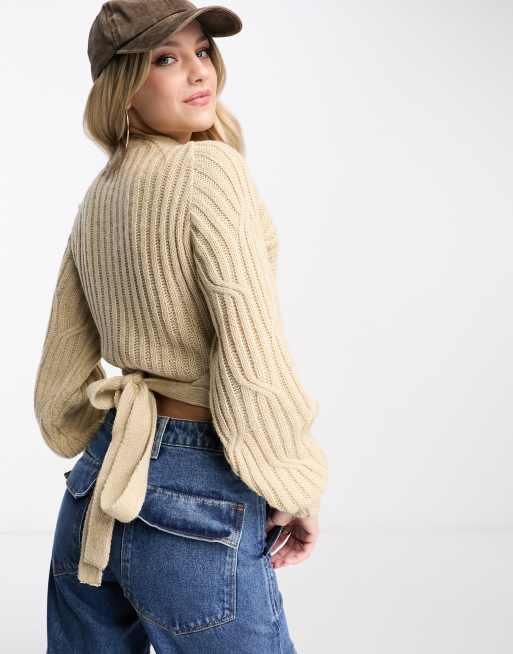 Camel hotsell wrap cardigan