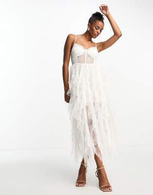 Miss Selfridge frill crochet maxi … curated on LTK