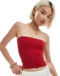 [Miss Selfridge] Miss Selfridge bandeau top in red 18 RED