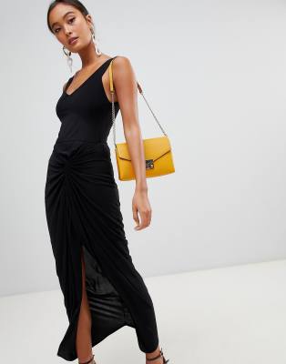 miss selfridge black maxi dress