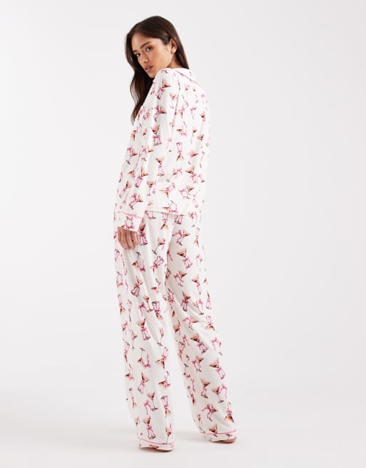 Miss Selfridge – Bardzo miękka piżama we wzór w koktajle, 4 z 4