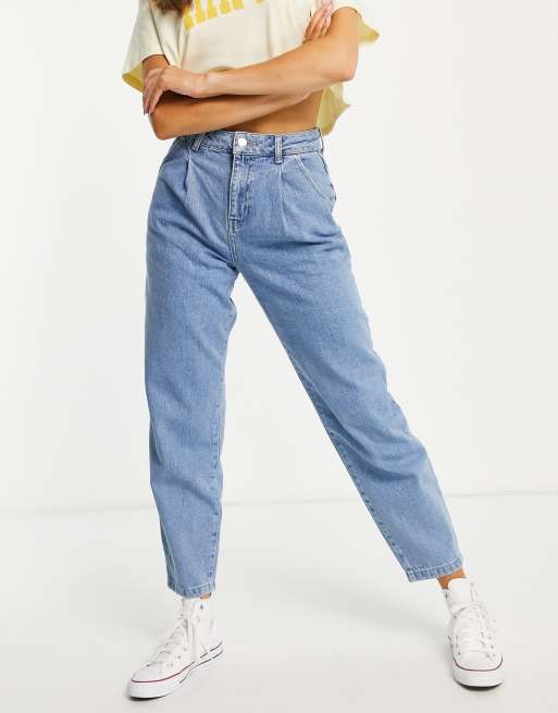 Miss Selfridge barrel leg jean in blue