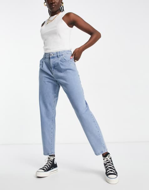 Miss Selfridge barrel leg jean in blue - view 1