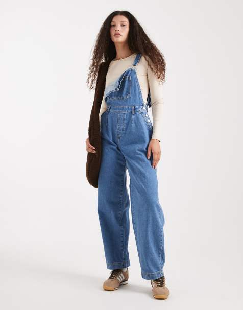 Miss Selfridge – Barrel-Leg-Jumpsuit in Mittelblau - view 1