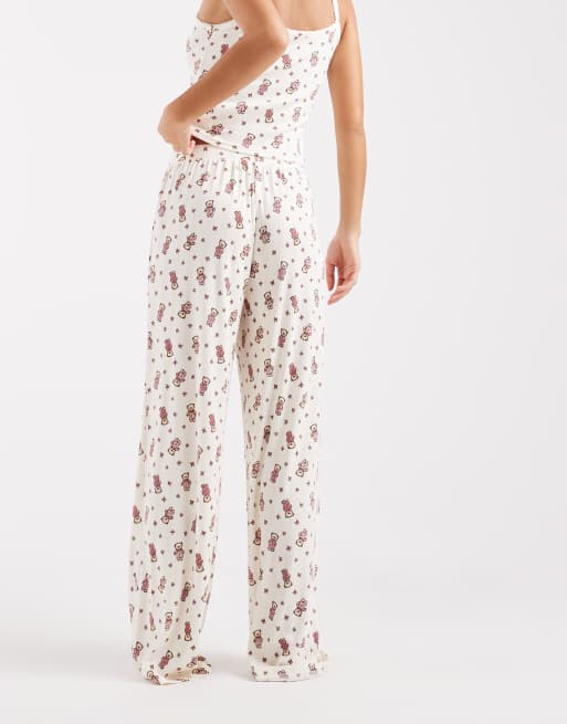 Miss Selfridge - Bas de pyjama imprimé ourson à assortir, 3 de 4