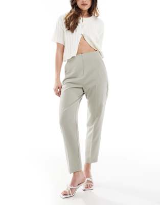 Miss Selfridge - Basic-Zigarettenhose in Khaki-Schwarz