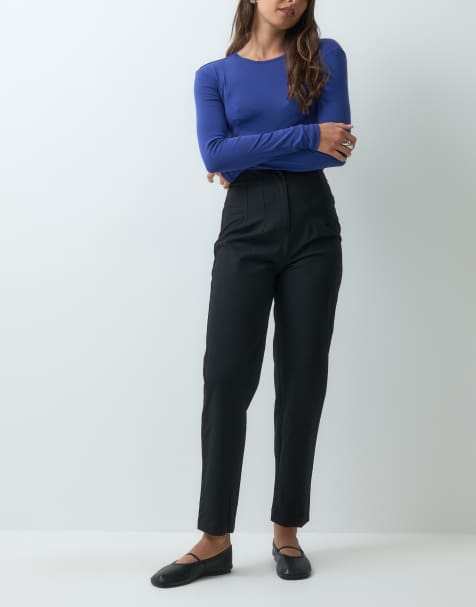 Miss Selfridge básicos pantalón cigarette en negro - view 1