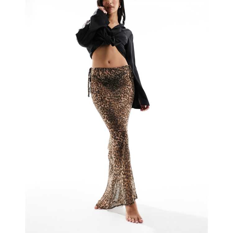 Leopard maxi skirt 4xl best sale