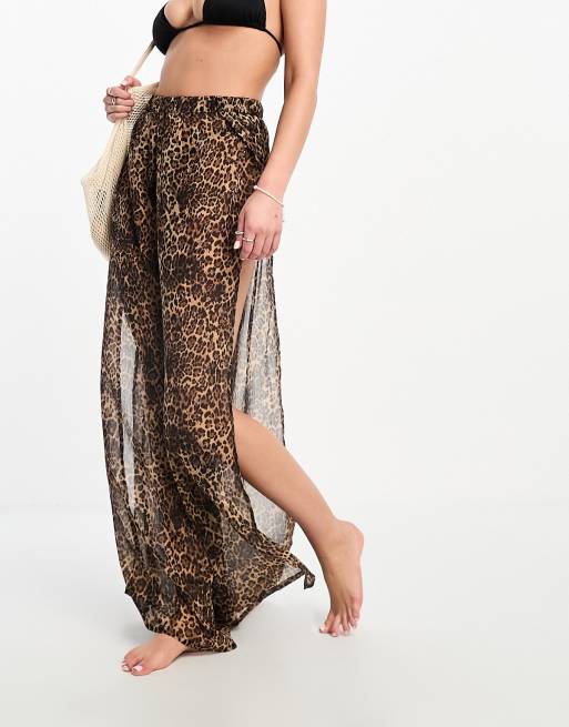 Chiffon Split Leg Beach Pants