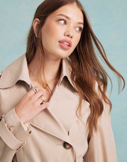 Miss Selfridge - Beige maxi-trenchcoat, 2 af 4
