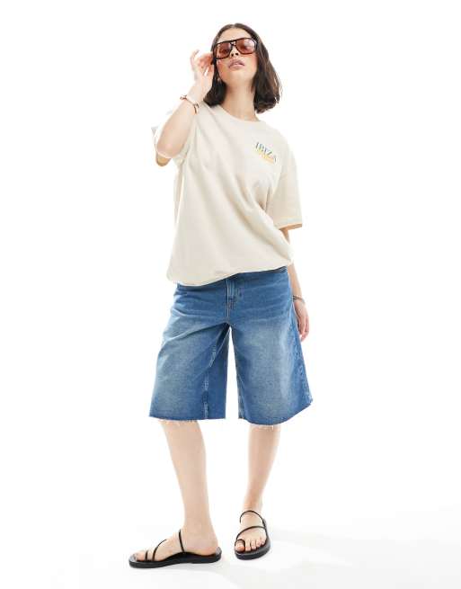 Miss Selfridge – Beige t-shirt med somrigt Ibiza-tryck, 2 av 4
