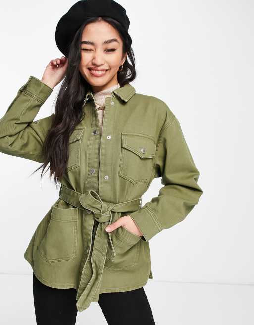 Miss selfridge khaki jacket sale