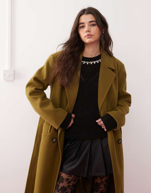 Miss selfridge khaki coat outlet